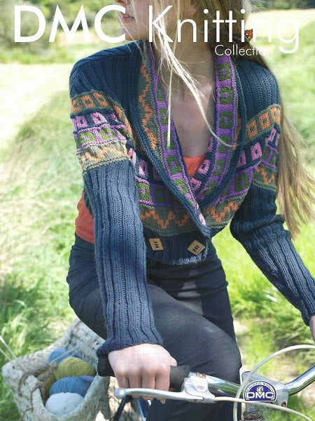 Multi Colour Crop Top Cardigan - Knitting Pattern