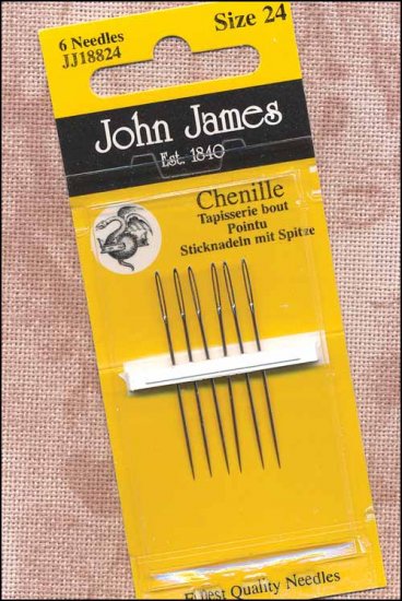 Needles, Chenille, John James - 6 Per Pack