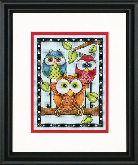 Owl Trio - Cross Stitch Kit