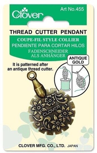 Thread Cutter Pendant - Antique Gold