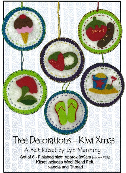 Felt Christmas Tree Decorations - Kiwi Christmas